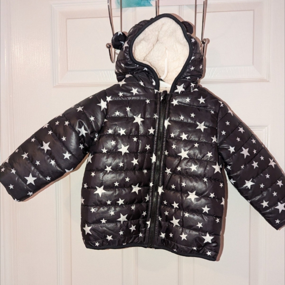 Black Star Puffer Jacket